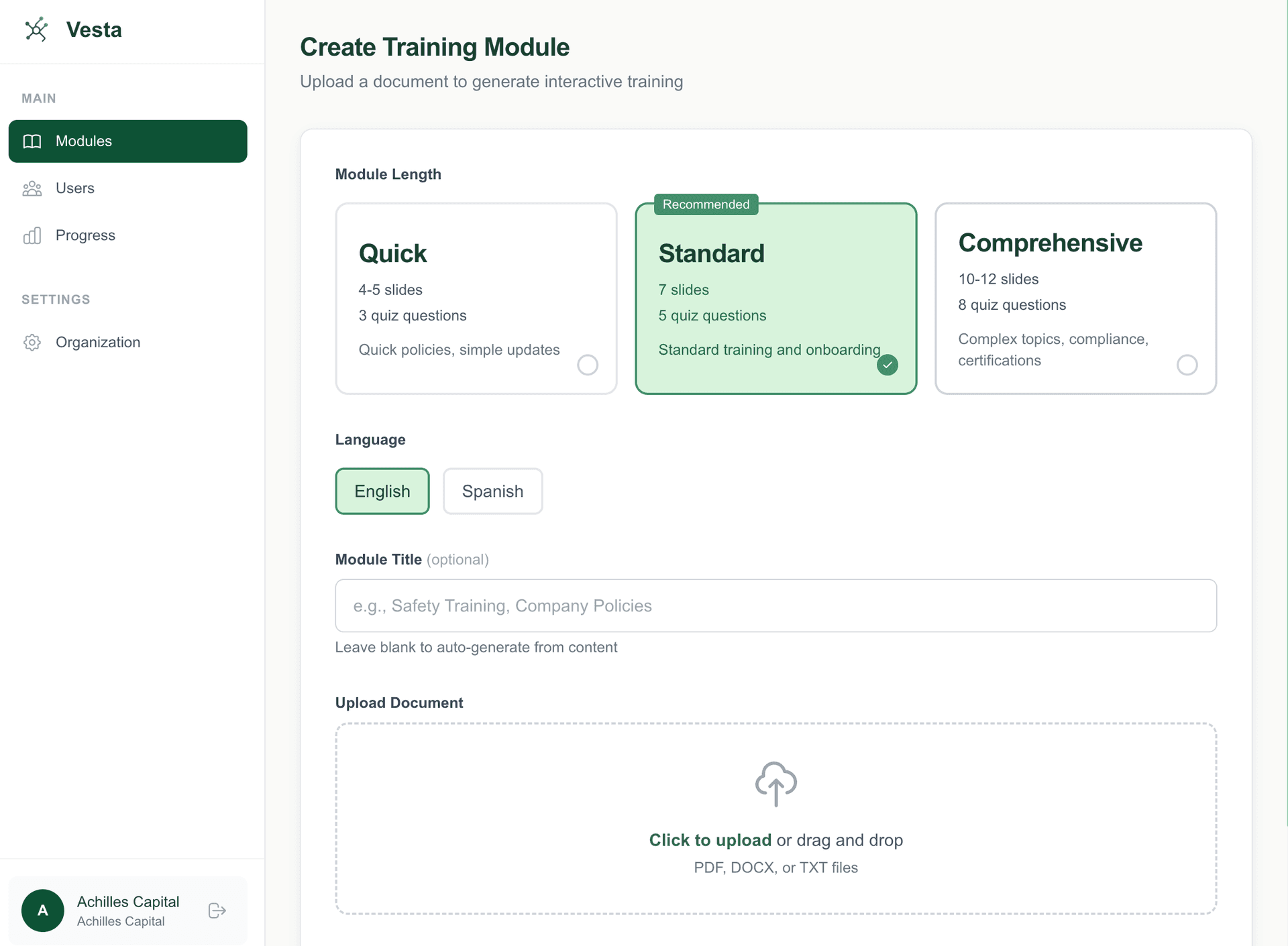 Interactive Learning Experience